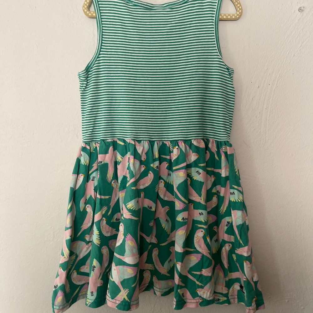 Tea Collection Green & Pink Parrot Print Dress-FINAL PRICE - Picture 4 of 4